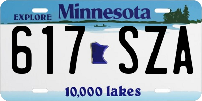 MN license plate 617SZA