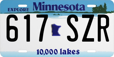 MN license plate 617SZR