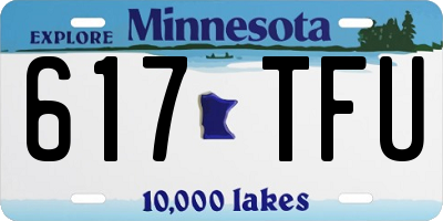 MN license plate 617TFU