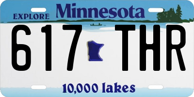 MN license plate 617THR