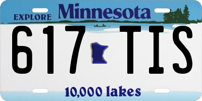 MN license plate 617TIS