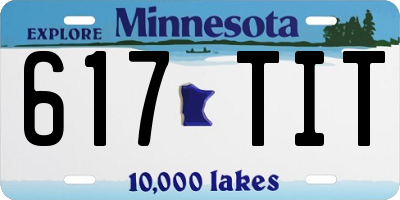 MN license plate 617TIT