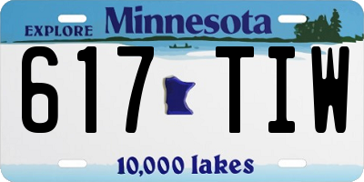 MN license plate 617TIW