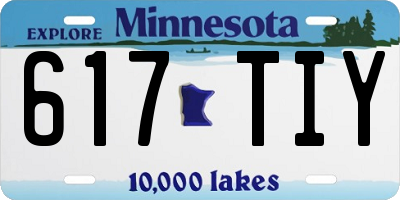 MN license plate 617TIY