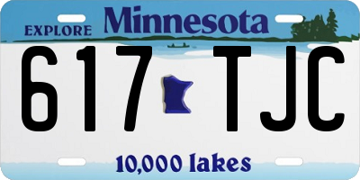 MN license plate 617TJC