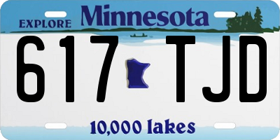 MN license plate 617TJD
