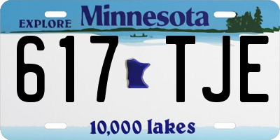 MN license plate 617TJE