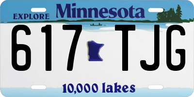 MN license plate 617TJG