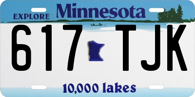 MN license plate 617TJK