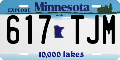MN license plate 617TJM