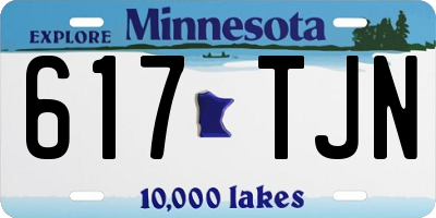 MN license plate 617TJN