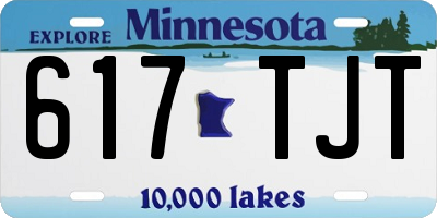 MN license plate 617TJT