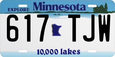 MN license plate 617TJW