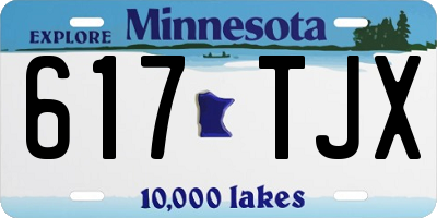 MN license plate 617TJX
