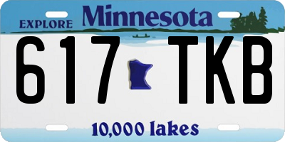 MN license plate 617TKB