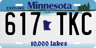 MN license plate 617TKC