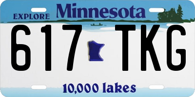 MN license plate 617TKG