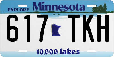 MN license plate 617TKH