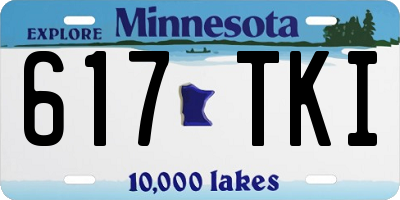 MN license plate 617TKI
