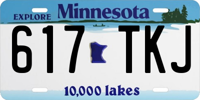 MN license plate 617TKJ