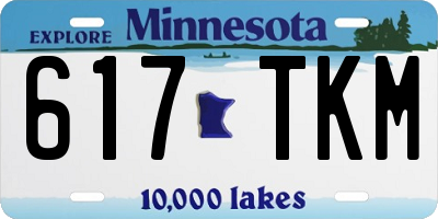 MN license plate 617TKM