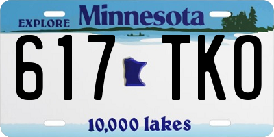 MN license plate 617TKO