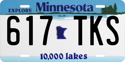 MN license plate 617TKS