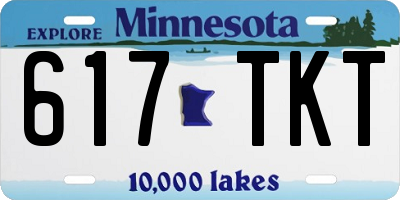 MN license plate 617TKT