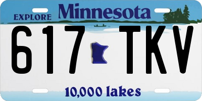 MN license plate 617TKV