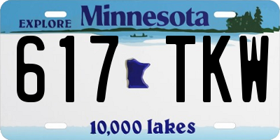 MN license plate 617TKW