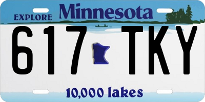 MN license plate 617TKY