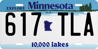 MN license plate 617TLA