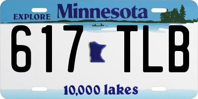 MN license plate 617TLB