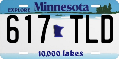 MN license plate 617TLD