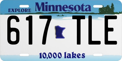 MN license plate 617TLE