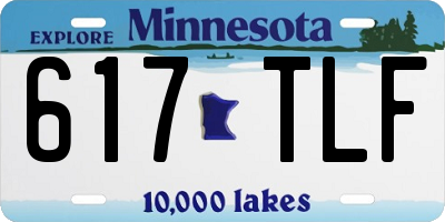 MN license plate 617TLF