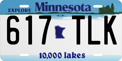 MN license plate 617TLK