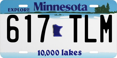 MN license plate 617TLM