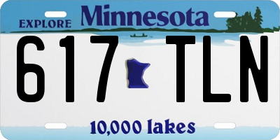 MN license plate 617TLN