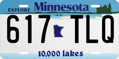 MN license plate 617TLQ