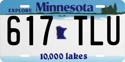 MN license plate 617TLU