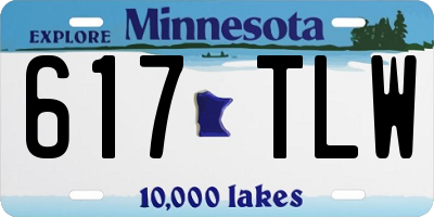 MN license plate 617TLW