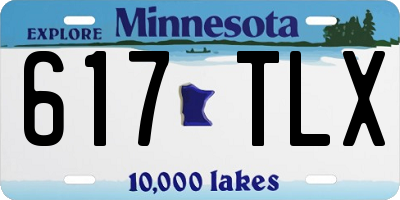 MN license plate 617TLX