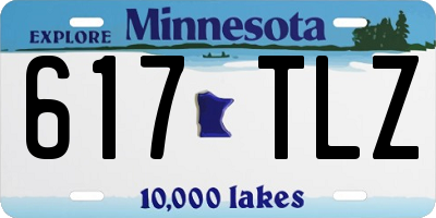 MN license plate 617TLZ