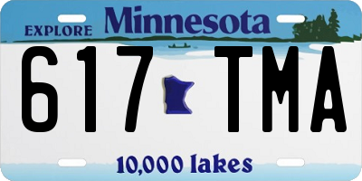 MN license plate 617TMA