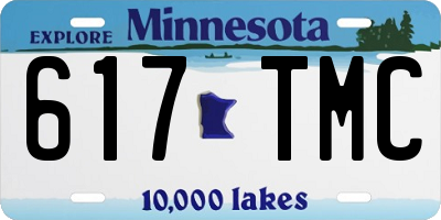 MN license plate 617TMC
