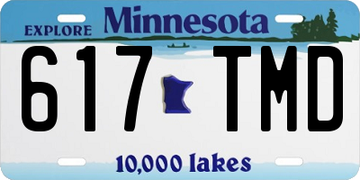 MN license plate 617TMD