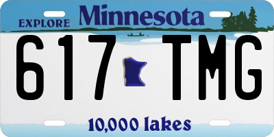 MN license plate 617TMG