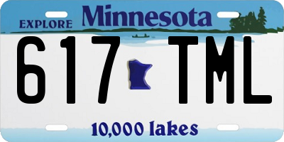 MN license plate 617TML