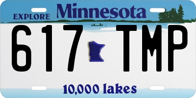 MN license plate 617TMP